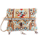 Indian traditional banjara beaded canvas fringe nice clutch bag