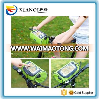 Hot selling amazon taobao bag bike travel bag with transparent screen touch phone holder waterproof bicycle bag